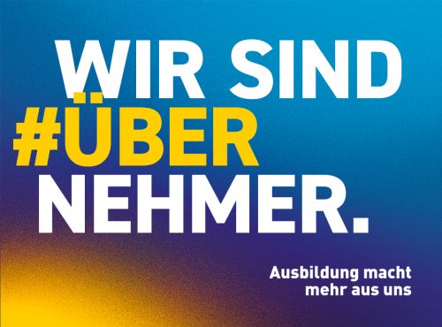 IHK Badge "Wir sind #Übernehmner. Ausbildung macht mehr aus uns"
